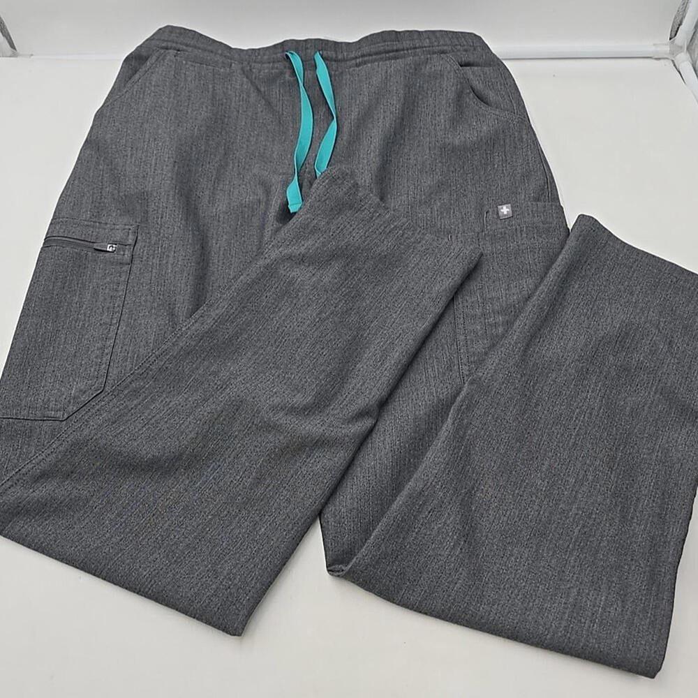 Figs High‎ Waisted Grey Relaxed Jogger Scrub Pants M